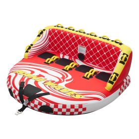 Towable Tubes for Boating, 4-Rider Inflatable Towable Tube for Boat to Pull, 680 lbs Capacity Water Sports Boating Tubes - with Full Nylon Cover