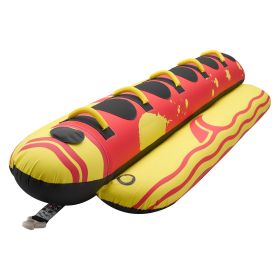 Towable Tubes for Boating, 5 Riders Inflatable Boat Tubes and Towables, 850 lbs Capacity Water Sport Tube for Boat to Pull - with Full Nylon Cove