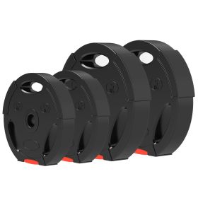 1-Inch Weight Plates, Barbell Weights Set for Weightlifting and Strength Training, 2 x 11lbs + 2 x 5.5lbs
