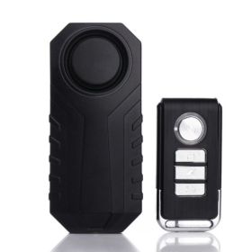 Elecpow Bike Alarm Remote Control Waterproof Electric Bicycle Motorcycle Anti-Theft Alarm Vibration Sensor (Option: Black)