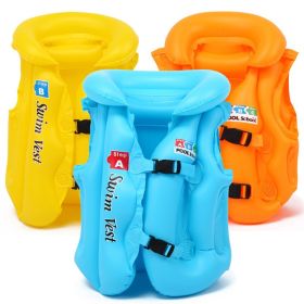 Swim Vest For Kids ; 4-12 Years Old Inflatable Swimming Floaties With Adjustable Safety Buckle & Dual Airbags For Boys Girls; Water Vest For Pool (Color: Blue, size: M (20KG-35KG))